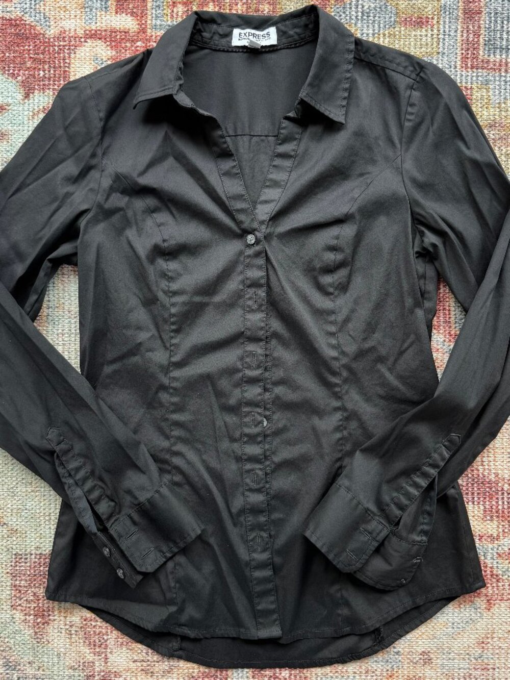 Express Ultimate Essential Shirt Original Fit in Black Size Small